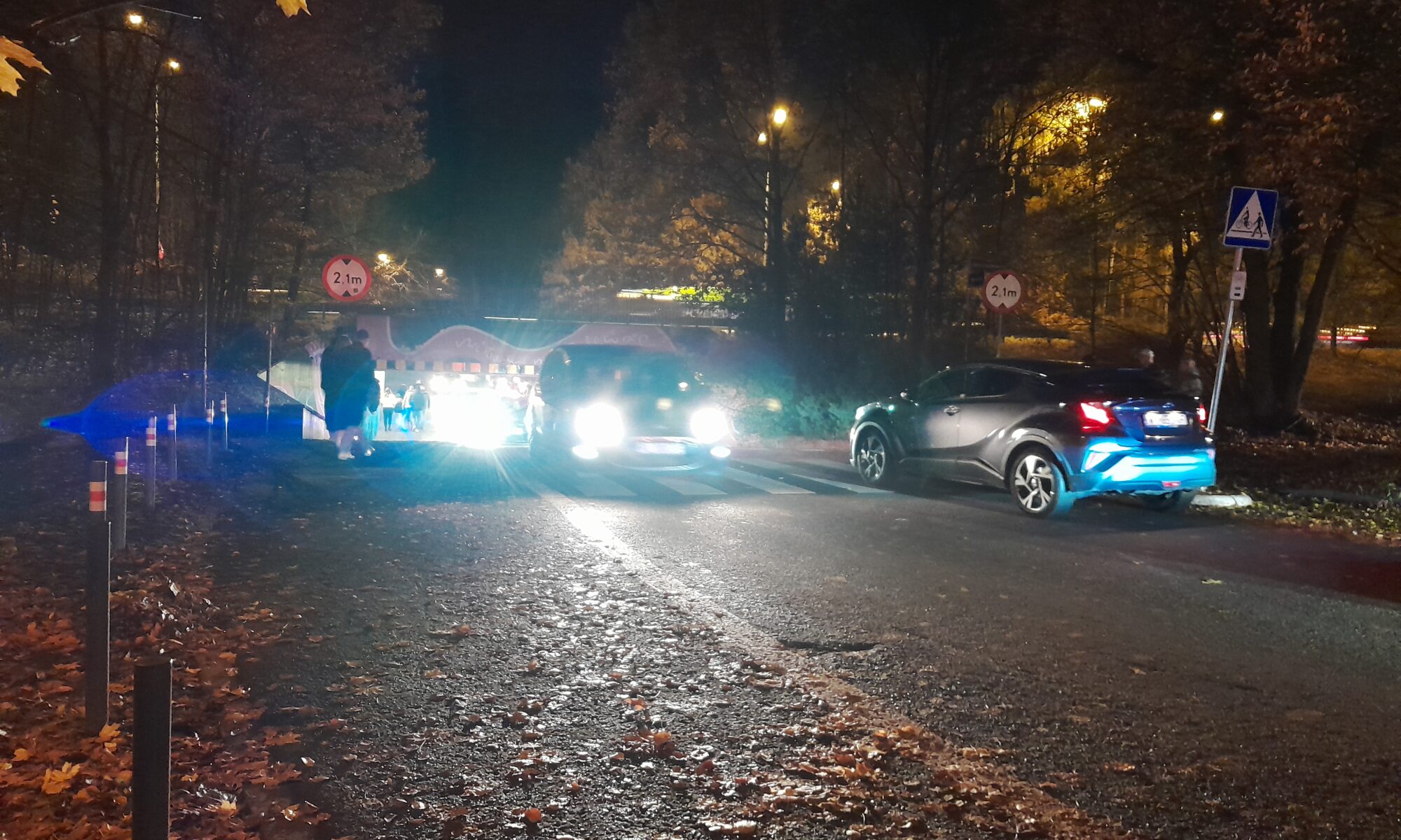 Samochody dojeżdżają do Luminy Parku od strony Sołacza i wracają na Sołacz.